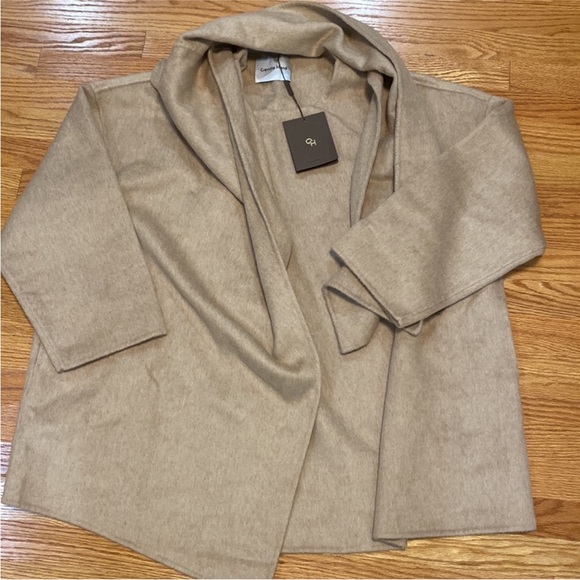 NWT Gentle Herd Camel Hair Wrap Coat - Picture 2 of 6